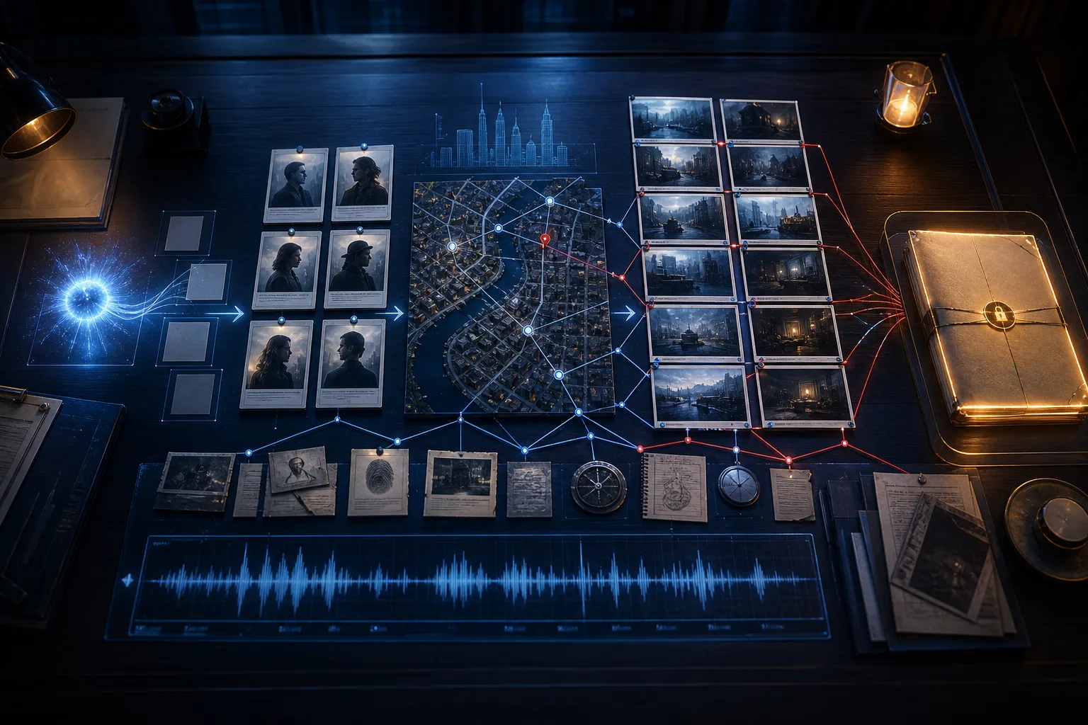 An idea becoming characters, episodes and clues